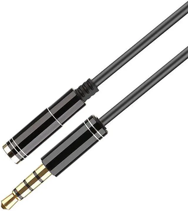 Main image of 35mm 4 Poles Headphone Extension Cable 5ft15m 35mm Male to Female Stereo Jack Audio Cable Headset Extension Cord Slim Aux Cable for EarphoneMicrophoneSpeakersPhonesiPadTabletsPCs