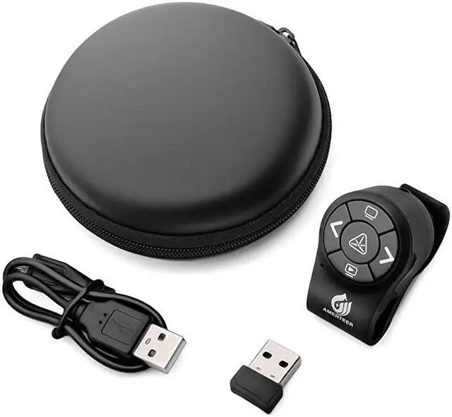 Alt view image 7 of 7 - Wireless Presenter RF 24GHz Presentation Laser Pointer Finger Ring Remote PowerPoint PPT Slides Clicker Pen Rechargeable