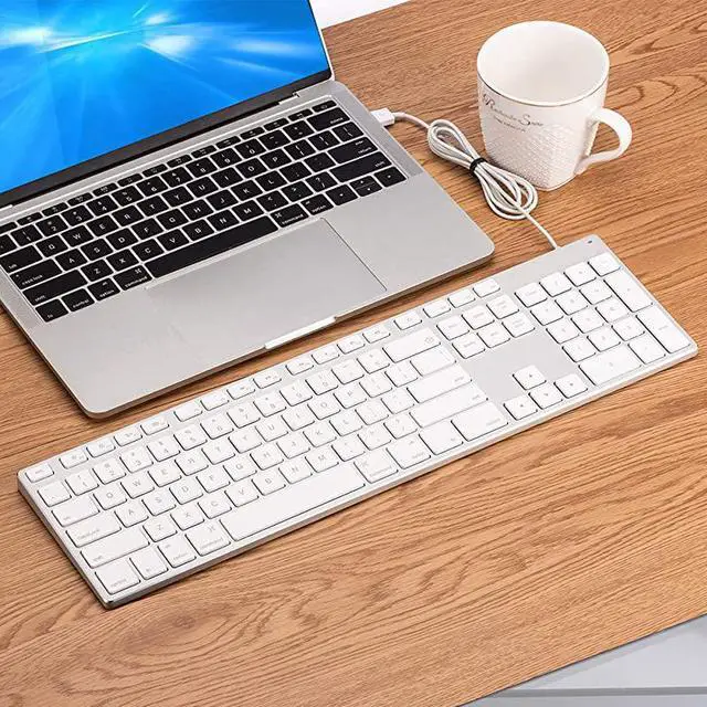 Alt view image 2 of 6 - USB Wired Keyboard with Numeric Keypad for Apple Mac Pro Mini Mac iMac iMac Pro MacBook ProAir