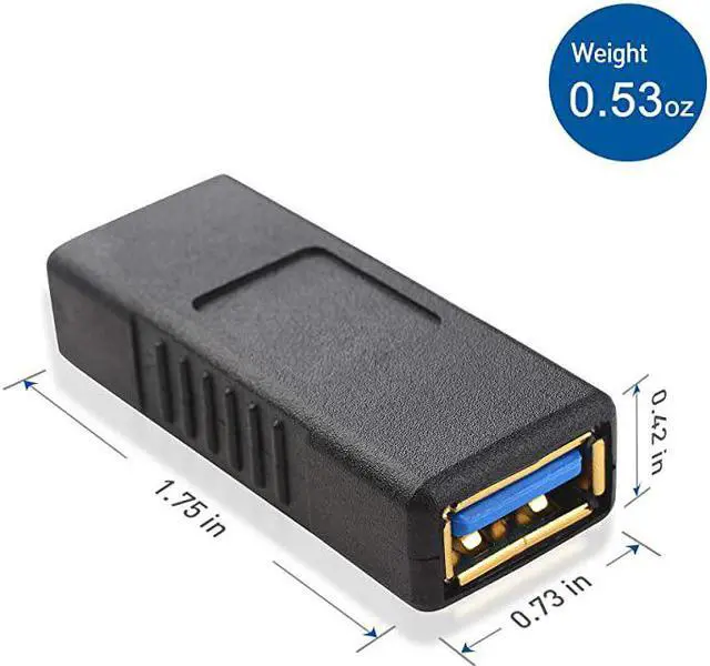 Alt view image 6 of 7 - 2Pack USB 30 Coupler USB Female to Female Adapter Gender Changer