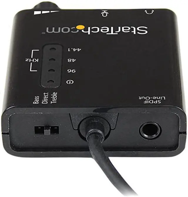 Alt view image 4 of 6 - com USB Sound Card w SPDIF Digital Audio Stereo Mic External Sound Card for Laptop or PC SPDIF Output ICUSBAUDIO2DBlack
