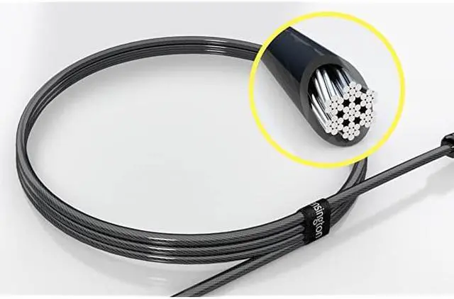 Alt view image 4 of 7 - N17 Keyed Dual Head Laptop Lock for Dell Devices K67995WW Black Silver