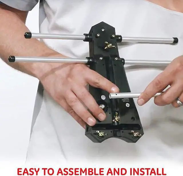 Alt view image 4 of 7 - Pro Outdoor Yagi TV Antenna HDTV Antenna Long Ran Antenna Compact Design Digital Yagi Antenna Directional Antenna 4K 1080P VHF UHF 33685
