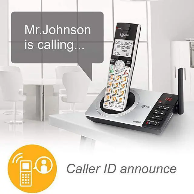 Alt view image 4 of 7 - DECT 60 Expandable Cordless Phone with Answering System SilverBlack with 3 Handsets