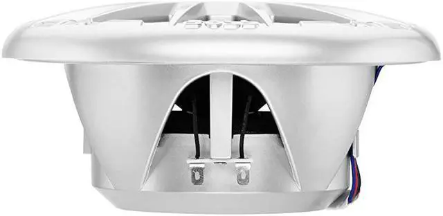 Alt view image 4 of 6 - MRGB65S 65 Inch Marine Speakers Weatherproof 200 Watts Per Pair 100 Watts Each MultiColor Illumination Full Range 2 Way Sold In Pairs SILVER