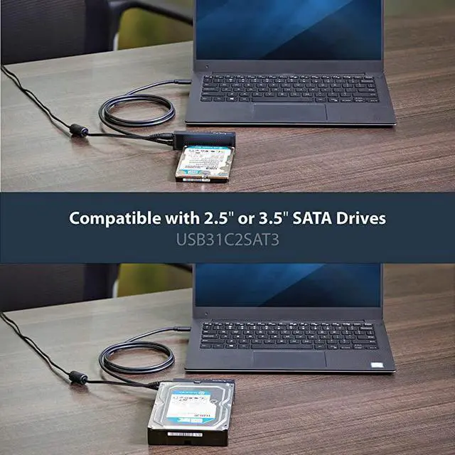 Alt view image 2 of 7 - com USB C to SATA Adapter Cable for 25 35 SATA Drives 10Gbps USB 31 SATA to USB Adapter External Hard Drive Cable USB31C2SAT3
