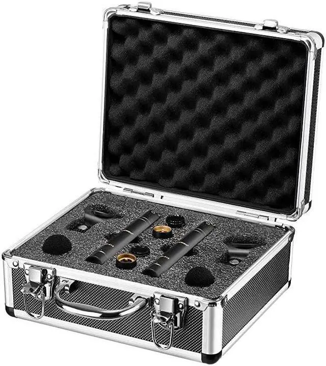 Alt view image 6 of 7 - 2Pack Pencil Stick Condenser Microphone with Interchangeable Omni Cardioid and Super Cardioid Capsules Foam Windscreens Mic Clip and Portable Carrying Case for Acoustic Woodwind Instruments