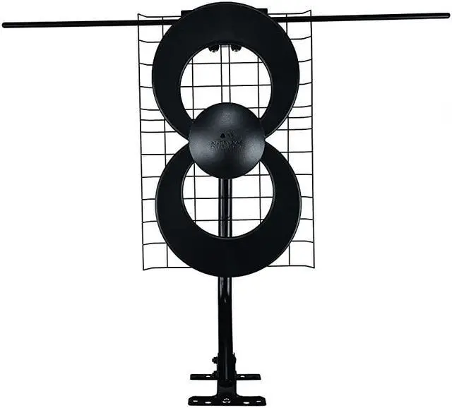 Main image of ClearStream 2V TV Antenna 60+ Mile Range UHFVHF Multidirectional Indoor Attic Outdoor Mast wPivoting BaseHardware Adjustable Clamp Sealing Pads 4K Ready Black C2VCJM