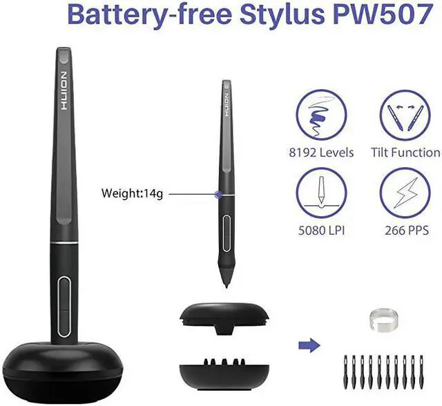 Alt view image 6 of 7 - KAMVAS Pro 16 Graphic Drawing Tablet with Screen Full-Laminated Graphics Monitor Pen Display with Battery-Free Stylus Tilt 8192 Pressure Sensitivity 6 Express Keys Touch Bar-15.6inch Pen Tablet