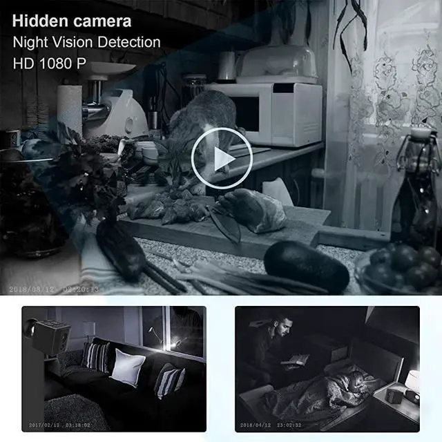 Alt view image 4 of 7 - Version Mini Spy Camera Cop Spy Cam 1080P Spy Camera Wireless Hidden Support 128 gb Card Mini Camera Spy Hidden Spy CameraNo WiFi NeededNanny Cam with Night Vision and Motion Detection