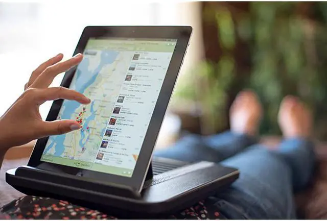 Alt view image 6 of 7 - Prop n Go Slim iPad Pillow with Adjustable Angle Control for iPad Air iPad Mini iPad Pro iPhone Tablets eReaders and More Black