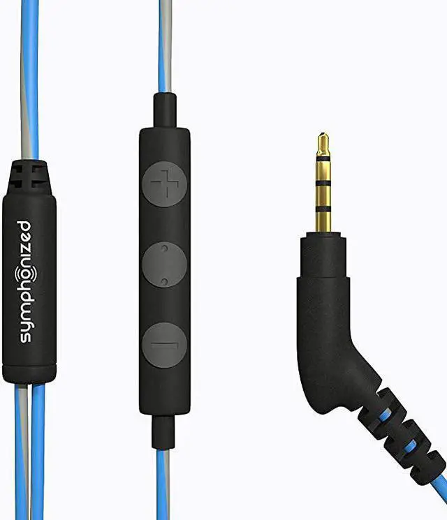 Alt view image 2 of 5 - NRG 30 Wood Earbuds Wired In Ear Headphones with Microphone for Computer amp Laptop Ear Phones for Android with Stereo Sound Blue amp Gray