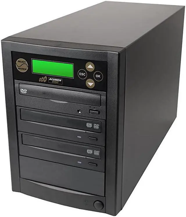 Main image of 1 to 2 Target Discs DVD CD Duplicator Machine with Asus Writers Burners Drives Standalone Audio Video Copy Duplication Device Unit