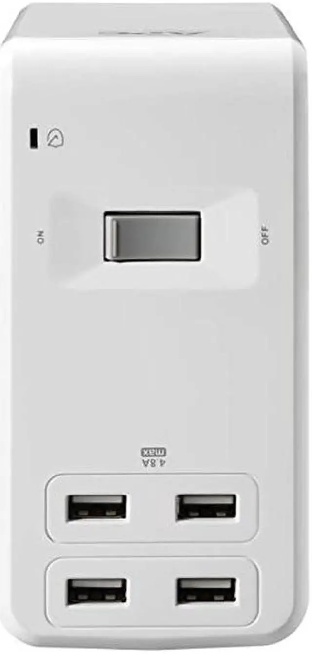 Alt view image 2 of 7 - Desk Mount Power Station PE6U4W, U-Shaped Surge Protector with USB Ports (4), Desk Clamp, 6 Outlet, 1080 Joules