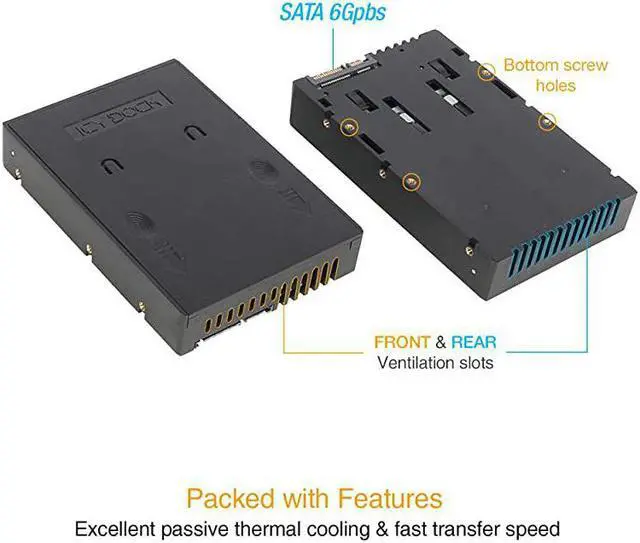 Alt view image 6 of 7 - 25 to 35 ToolLess Drive Adapter Converter Bracket Mounting Frame Tray for 5795125mm 25 inch HDDSSD with SATA III Interface EZConvert MB882SP1S1B