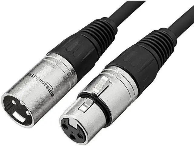 Main image of Basics XLR Male to Female Microphone Cable 6 Feet Black