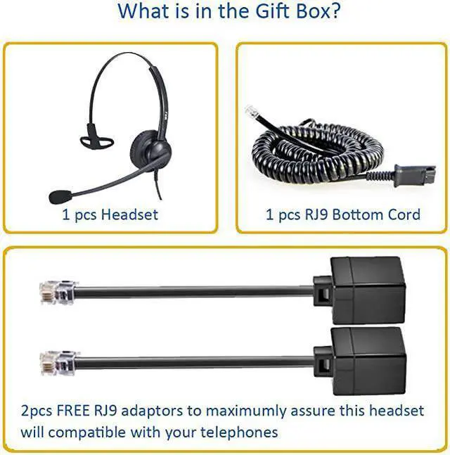 Alt view image 5 of 7 - Telephone Headset with Noise Cancelling Microphone Landline Office Headset Compatible with Cisco 6945 7821 CP7841 7940G 7942G 7945G 7965G 7985G 8811 8841 8845 8851 8861 8865 8945 8961 9951 etc