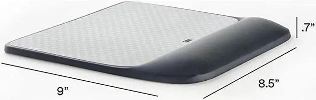 Alt view image 7 of 7 - Precise Mouse Pad with Gel Wrist Rest Soothing  Gel Technology and Satin Smooth Cover for All Day Comfort Optical Mouse Performance and Battery Saving Design MW85B