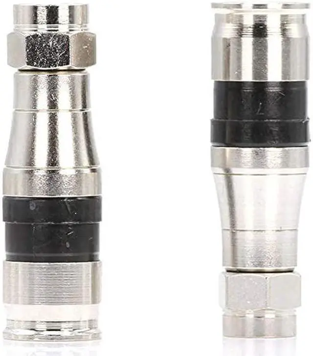 Alt view image 3 of 7 - Coaxial Cable Compression Fitting | 4 Pack | for RG11 Coax Cable with Weather Seal O Ring and Water Tight Grip