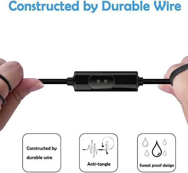 Alt view image 6 of 7 - 3 Packs Earbud Headphones with Remote Microphone  in Ear Earphone Stereo Sound Noise Isolating Tangle Free for Smartphones Laptops Gaming Fits All 35mm Interface Device