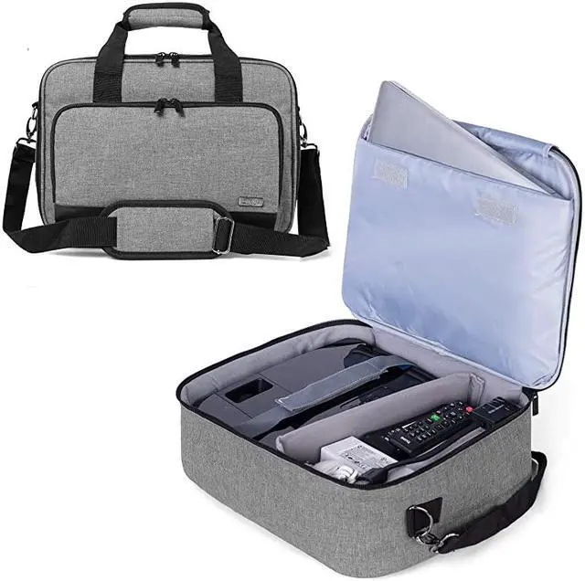 Main image of Projector Case Projector Bag with Protective Laptop Sleeve Projector Carrying Case with Accessories Pockets Large16 x 115 x 575 Inches Gray