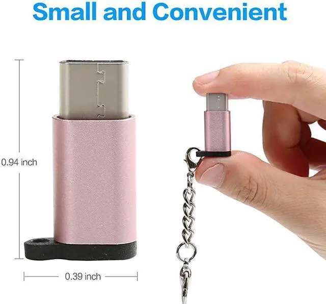 Alt view image 7 of 7 - USB Type C Adapter 5 Pack Micro USB Female to USB C Male Converter Android Charger Cable Connector with Keychain Fit Samsung Galaxy S10 S9 S8 Plus S9+ Note 9 8 LG V40 V30 V20 G7 G6 G5 Moto Z3