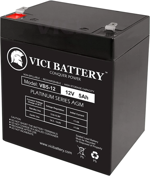 Main image of VICI Battery VB5-12 - 12V 5AH AGM Chamberlain 41A6357-1 Garage Door Opener Battery