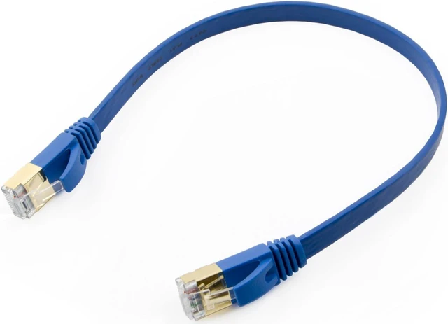 Alt view image 3 of 6 - Buhbo 1 ft CAT7 Flat Ethernet Cable Shielded STP Network Snagless Cable RJ45 Cat 7
