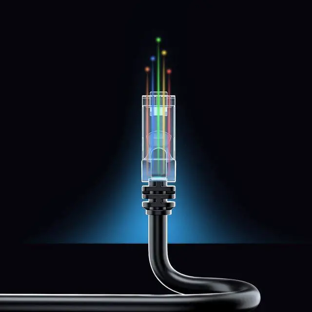Alt view image 7 of 7 - Maximm Cat 6 Ethernet Cable 2 Ft, (20-Pack) Cat6 Cable, LAN Cable, Internet Cable, Patch Cable and Network Cable - UTP (Black) 2 Feet