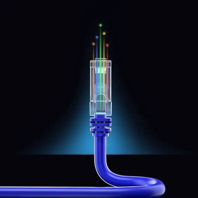 Alt view image 7 of 7 - Cat 7 Ethernet Cable 100 ft - High-Speed Internet & Network LAN Patch Cable, RJ45 Connectors - 100ft / Blue - Perfect for Gaming, Streaming, and More
