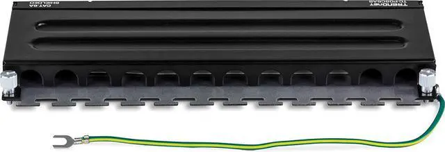 Alt view image 5 of 7 - TRENDnet 8-Port Cat6A Shielded Patch Panel, Wall Mount Ready, 10G Ready, Cat5e,Cat6,Cat6A Compatible, Metal Housing, Color-Coded Labeling for T568A & T568B Wiring, Cable Management, Black, TC-P08C6AS
