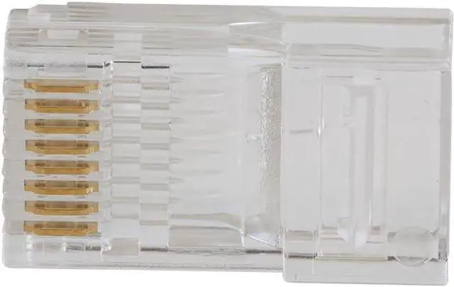 Alt view image 7 of 7 - Klein Tools VDV826-703 Pass-Thru Modular Data Plug, RJ45 CAT6, Gold Plated, Pass Through Connectors 50-Pack