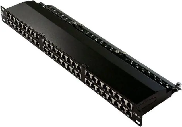 Main image of Vertical Cable Cat6A 48 Port Shielded Krone Type 19" Horizontal Rackmount 1U Patch Panel, Welcome to consult