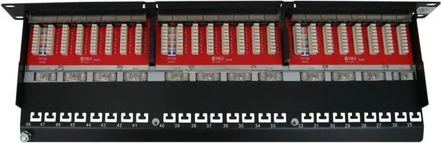 Alt view image 4 of 7 - Vertical Cable Cat6A 48 Port Shielded Krone Type 19" Horizontal Rackmount 1U Patch Panel, Welcome to consult