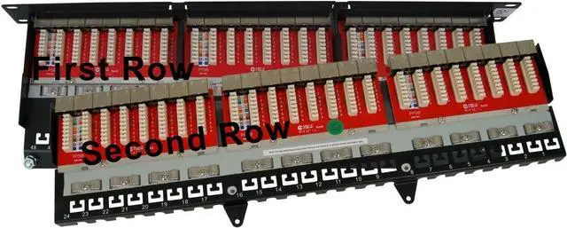 Alt view image 5 of 7 - Vertical Cable Cat6A 48 Port Shielded Krone Type 19" Horizontal Rackmount 1U Patch Panel, Welcome to consult