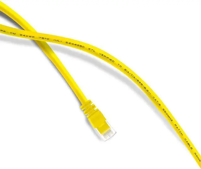 Alt view image 4 of 7 - South City Mall Cat 6 Ethernet Cable 3 ft (20-Pack) - Cat6 Patch Cable, Cat 6 Patch Cable, Cat6 Cable, Cat 6 Cable, Cat6 Ethernet Cable, Network Cable, Internet Cable - Yellow 3 Feet