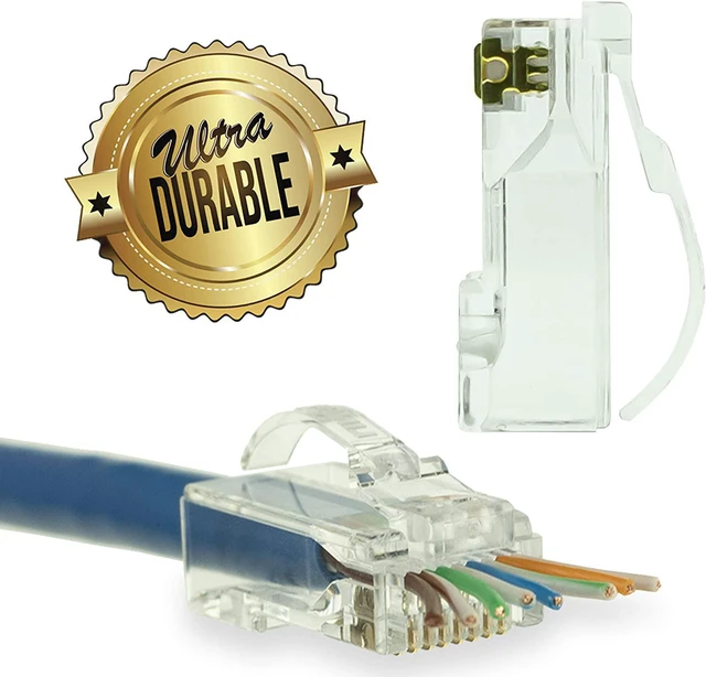 Main image of LINKUP - Snagless RJ45 Cat6 UTP Connectors EZ Pass Through Ends