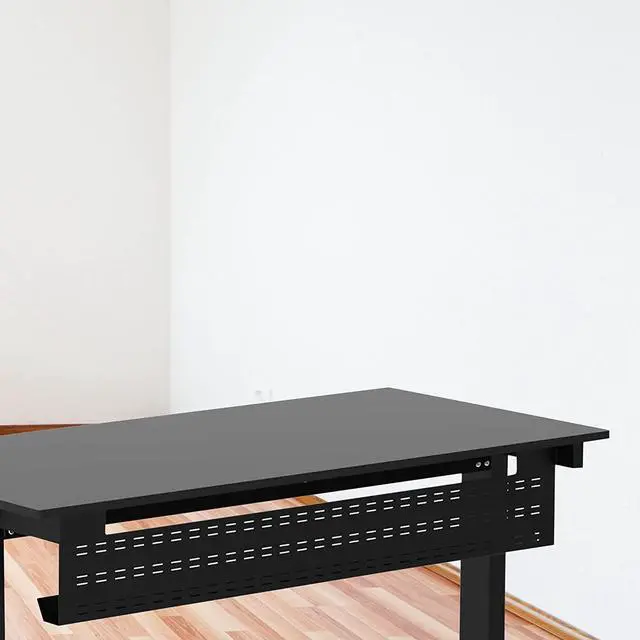 Alt view image 3 of 6 - Stand Up Desk Store Under Desk Cable Management Tray Black Horizontal Computer Cord Raceway and Modesty Panel (Black, 51")