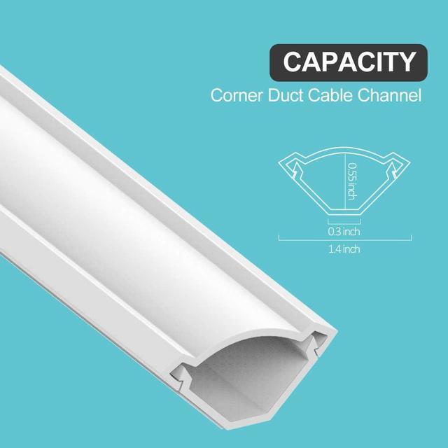 153In Corner Cable Concealer, One-Cord Corner Duct, Paintable