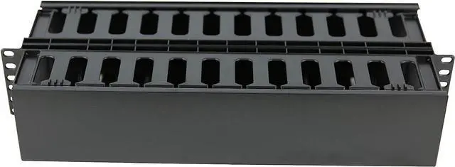 Main image of 2U Horizontal Double Sided Finger Duct Cable Manager 19 Inch Rack Mount