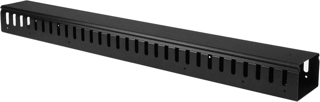 Main image of 3ft (1m) Vertical Cable Management Duct with Cover 0U Open Slot Finger Duct Wire Raceway for 19 Inch Server Rack, Slotted Cord Channel (CMVER20UF)