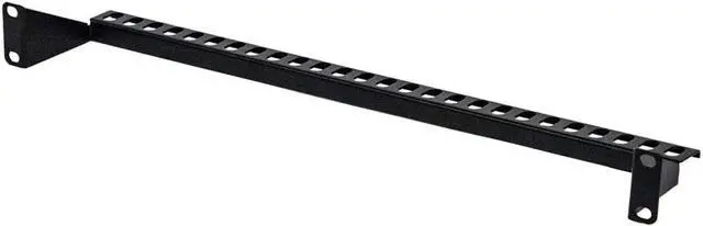Main image of Navepoint 1U Horizontal 19-Inch Rack Mount Cable Management Bracket Cross Bar Panel Black