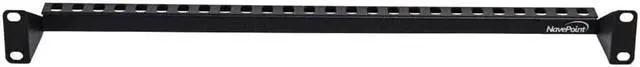 Alt view image 2 of 5 - Navepoint 1U Horizontal 19-Inch Rack Mount Cable Management Bracket Cross Bar Panel Black