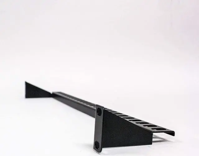 Alt view image 4 of 5 - Navepoint 1U Horizontal 19-Inch Rack Mount Cable Management Bracket Cross Bar Panel Black