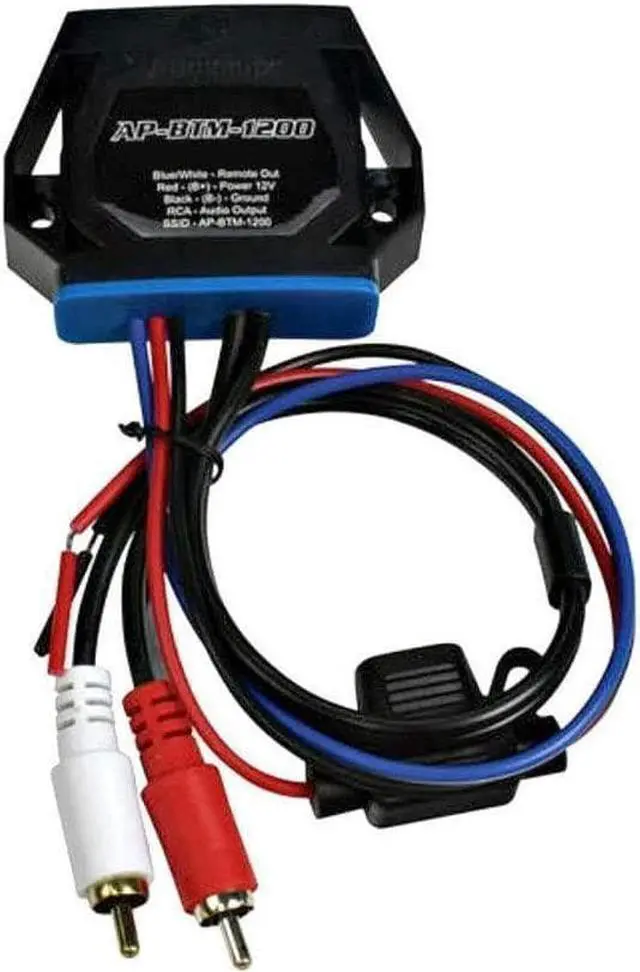 Alt view image 3 of 3 - Marine Wireless Music Stream Audio Receiver (AP-BTM-1200) Blutooth 5.0 Adaptor RCA Stereo Outputs Perfect for Marine ATV UTV Golf Car Home Music