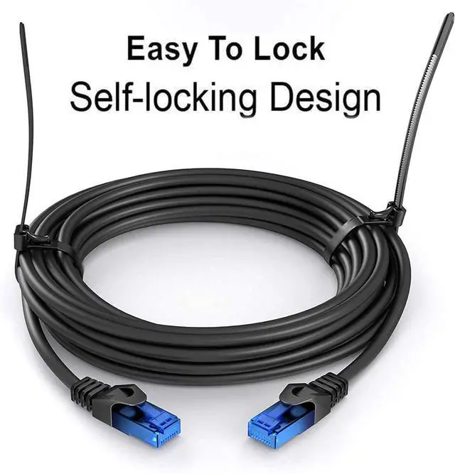 Alt view image 7 of 7 - Releasable Reusable Zip Ties 12 Inch Heavy Duty Zip Tie Thick Black Cable Ties Reusable 100 Pack 50lb Tensile Strength Nylon Cable Wire Ties for Multi-Purpose Use Indoor And Outdoor Plastic Tie Wire