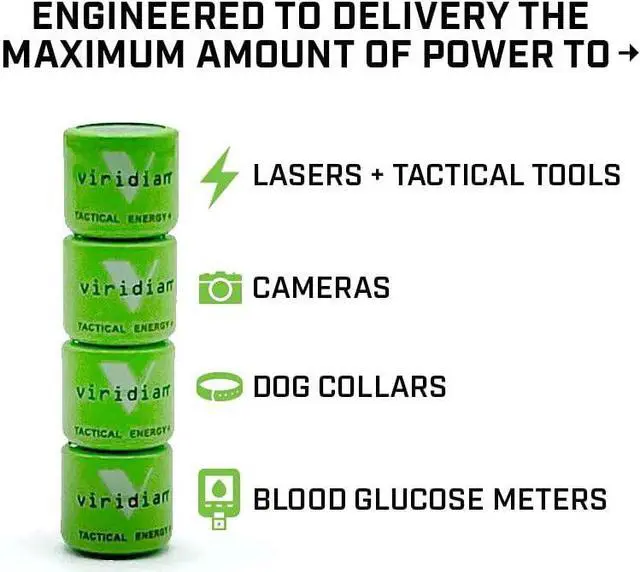 Alt view image 3 of 6 - Viridian CR 1/3N Tactical Energy Plus Lithium Batteries, 3 Volt (Retail Pack of 4)
