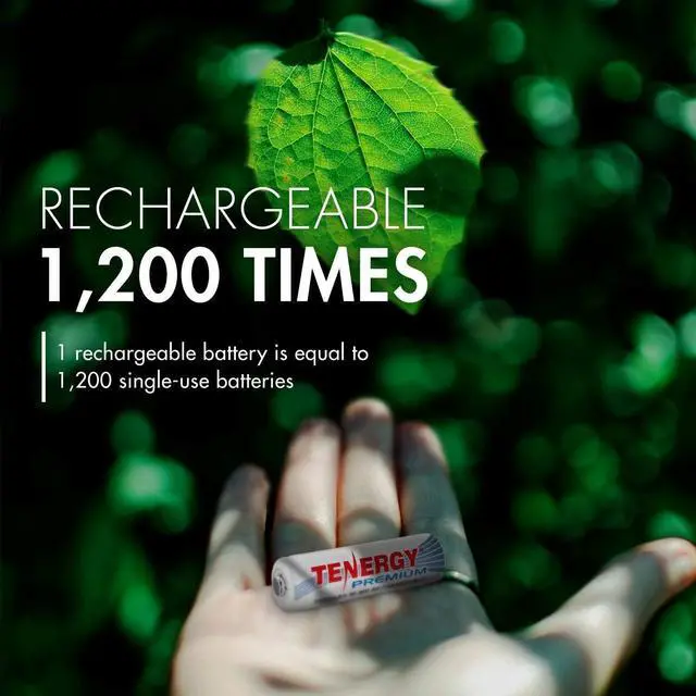 Alt view image 6 of 7 - Tenergy Premium Rechargeable AA Batteries, High Capacity 2500mAh NiMH AA Battery, AA Cell Battery, 12 Pack