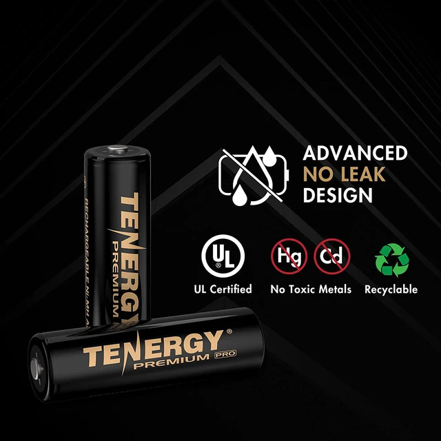 Alt view image 6 of 6 - Tenergy Premium PRO Rechargeable AA Batteries, High Capacity 2800mAh NiMH AA Battery, 20 Pack Rechargeable Batteries