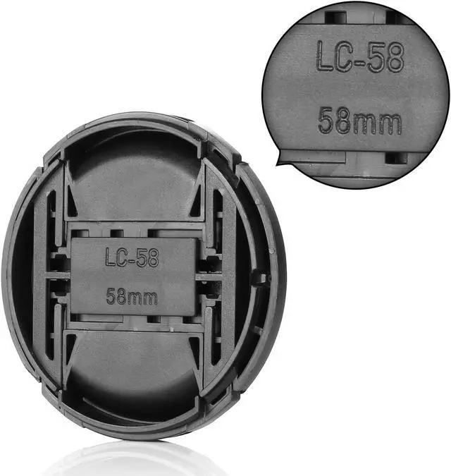 Alt view image 3 of 5 - ChromLives 58mm Lens Cap with Lens Cap Leash Hole Bundle Compatible with Nikon Canon DSLR Cameras (58mm)- 4 Pack